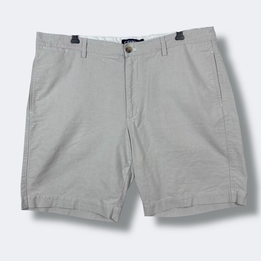 CHAPS Khaki Golf Shorts Men’s Sz 40x9 Tan Cotton CHINO Casual Flat Front Travel